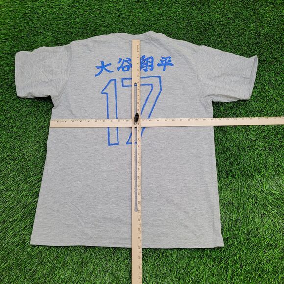 LA Dodgers Shirt Large 21x28 Gray Majestic - Picture 7 of 13